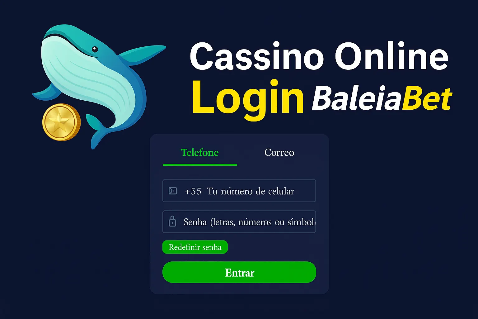 Não Perca tempo, o rRgistro na site BALEIABET